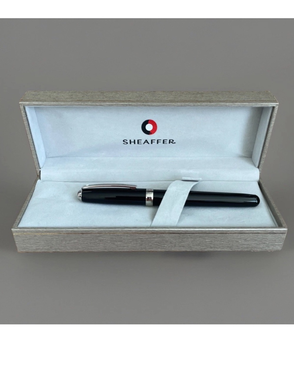 Sheaffer Prelude Gloss Black Fountain Pen (Fine Nib, Chrome Trim) - Brand New